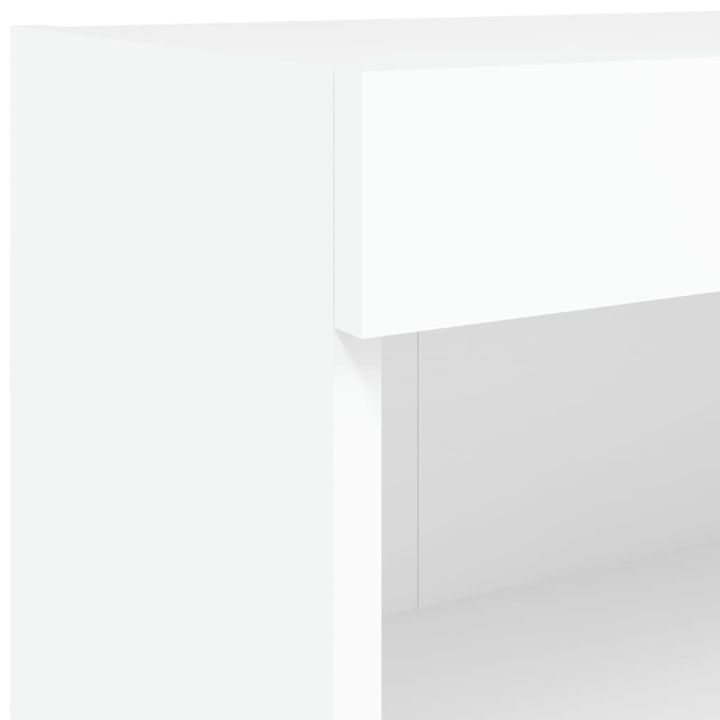 8-dijelni set zidnih TV ormarića s LED svjetlima bijeli