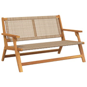 Vrtni namještaj Bež 122 x 78 x 73 cm Čvrsto drvo akacije