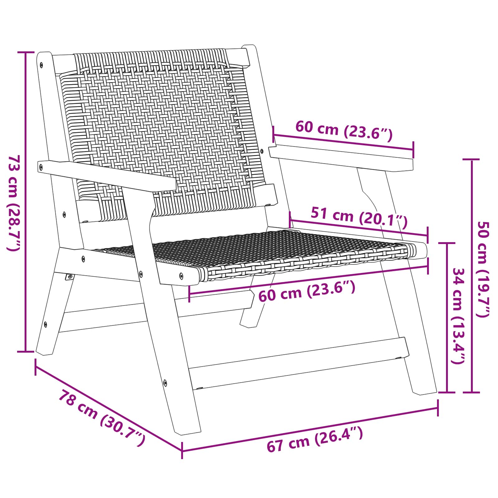 Vrtni namještaj 2 pcs Bež 67 x 78 x 73 cm Čvrsto drvo akacije