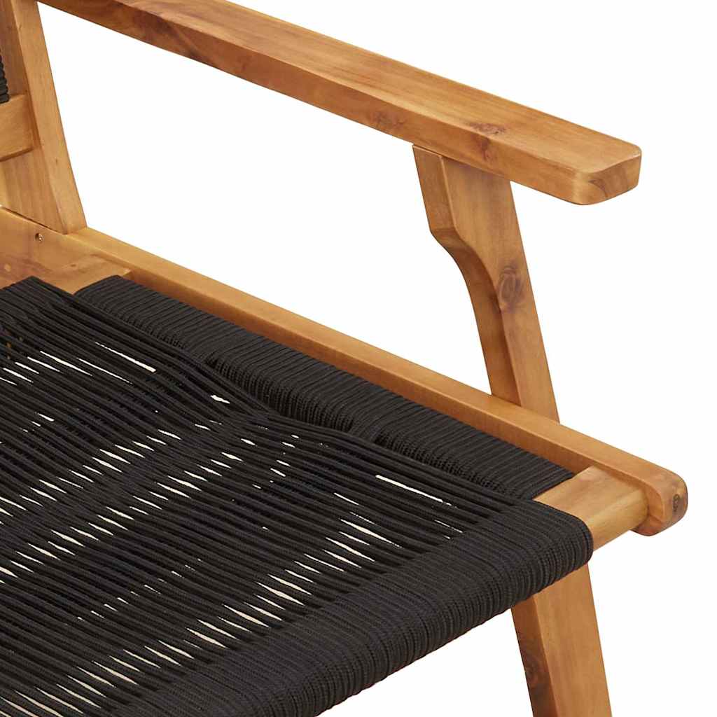 Vrtni namještaj 2 pcs Crna 67 x 76 x 73 cm Čvrsto drvo akacije
