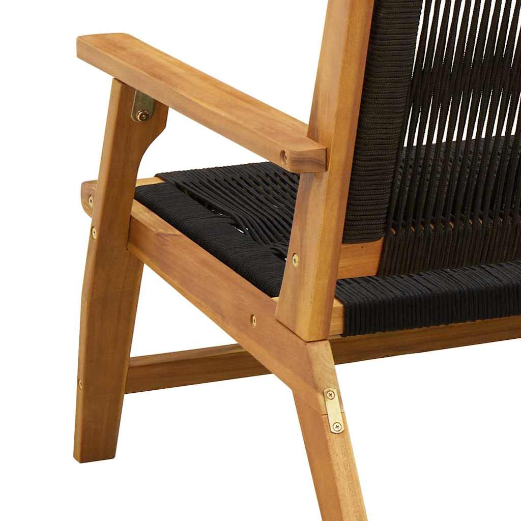 Vrtni namještaj 2 pcs Crna 67 x 76 x 73 cm Čvrsto drvo akacije