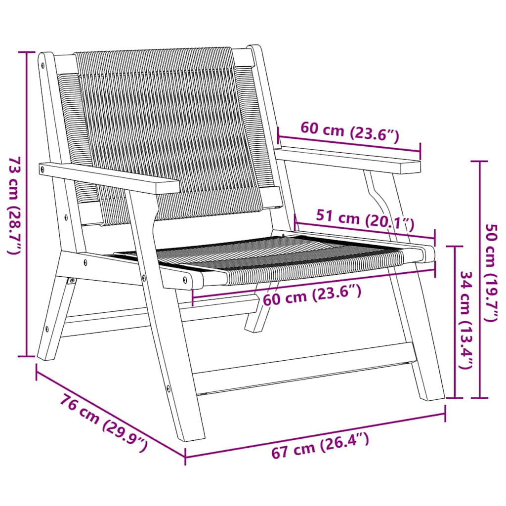 Vrtni namještaj 2 pcs Crna 67 x 76 x 73 cm Čvrsto drvo akacije