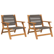 Vrtni namještaj 2 pcs Siva 67 x 78 x 73 cm Čvrsto drvo akacije