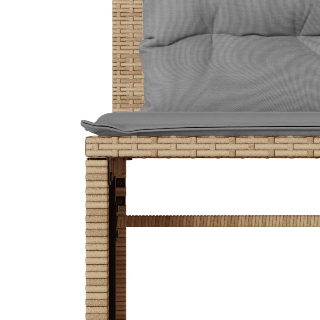 4-dijelni set vrtnih sofa s jastucima bež od poliratana