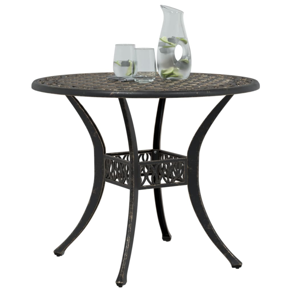 Vrtni stol brončani Ø 90 x 75 cm od lijevanog aluminija