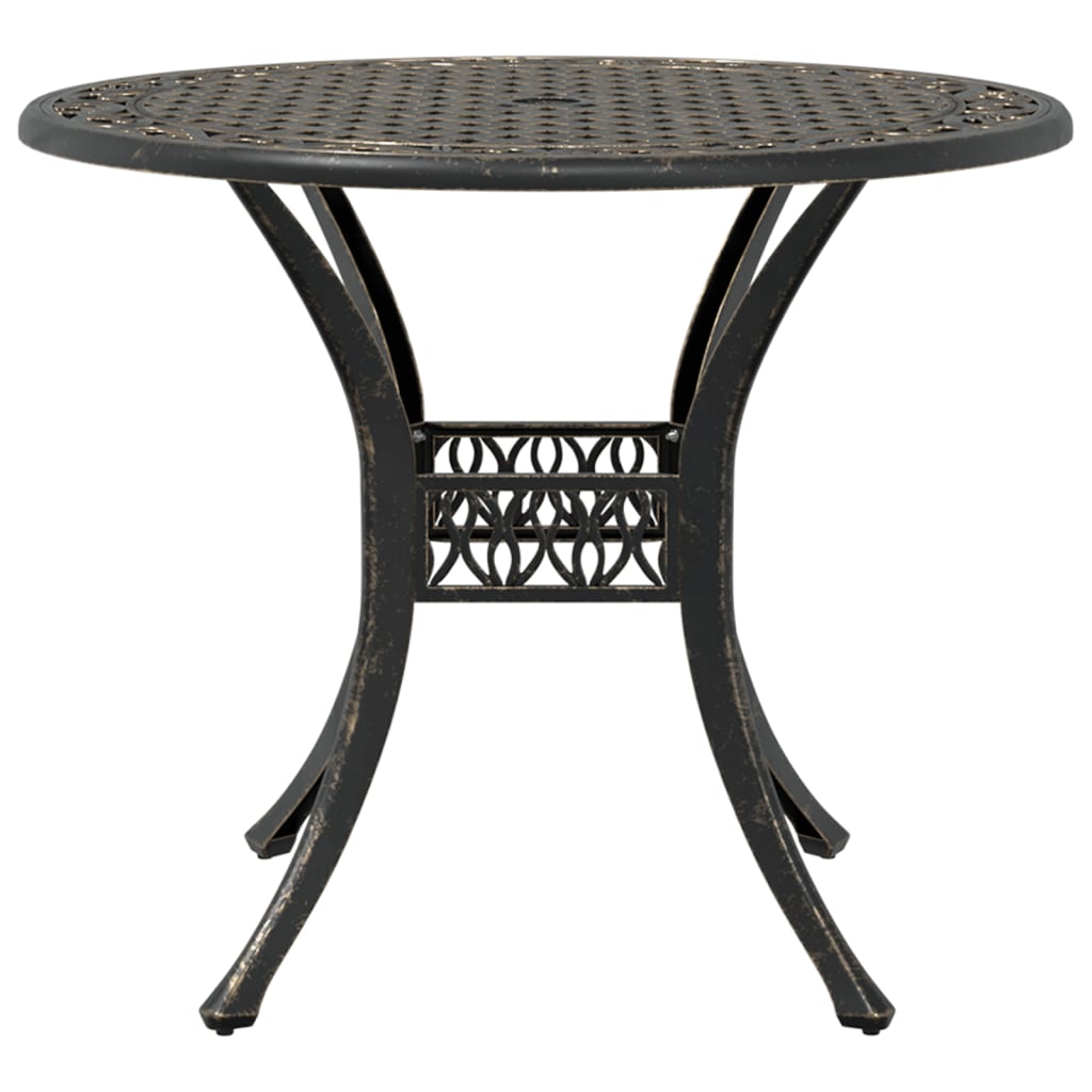 Vrtni stol brončani Ø 90 x 75 cm od lijevanog aluminija
