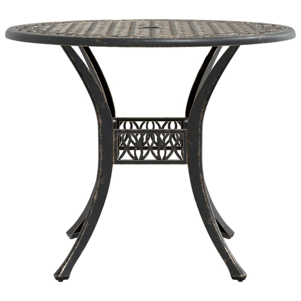 Vrtni stol brončani Ø 90 x 75 cm od lijevanog aluminija