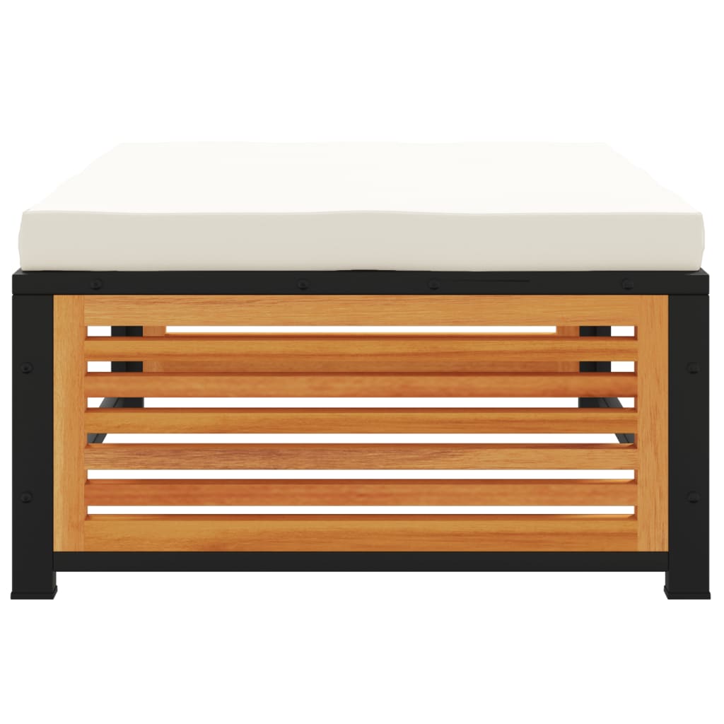 Vrtni tabure s jastukom 68 x 68 x 30 cm masivno bagremovo drvo