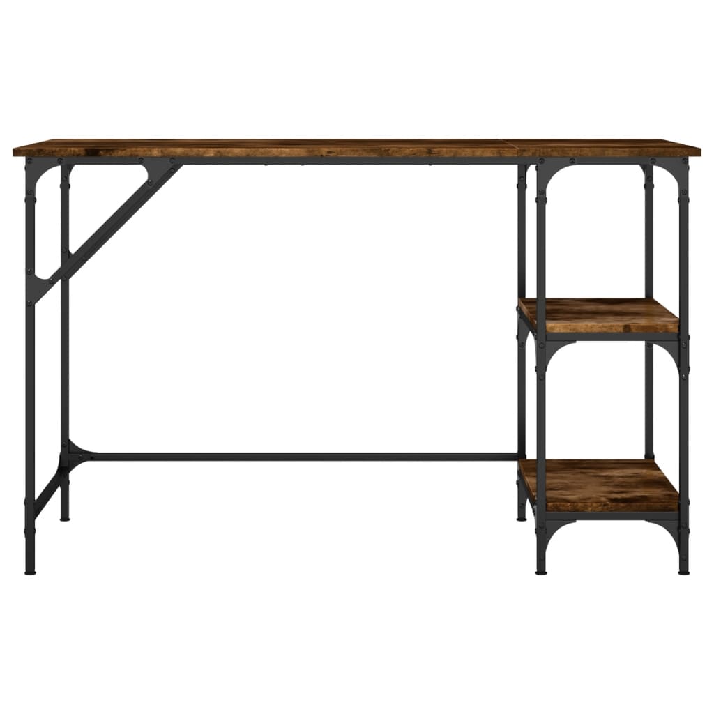 Radni stol boja hrasta 120x50x75 cm metal i konstruirano drvo Smeđa