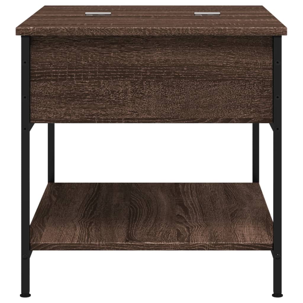 Stolić za kavu smeđa boja hrasta 70x50x50 cm od drva i metala