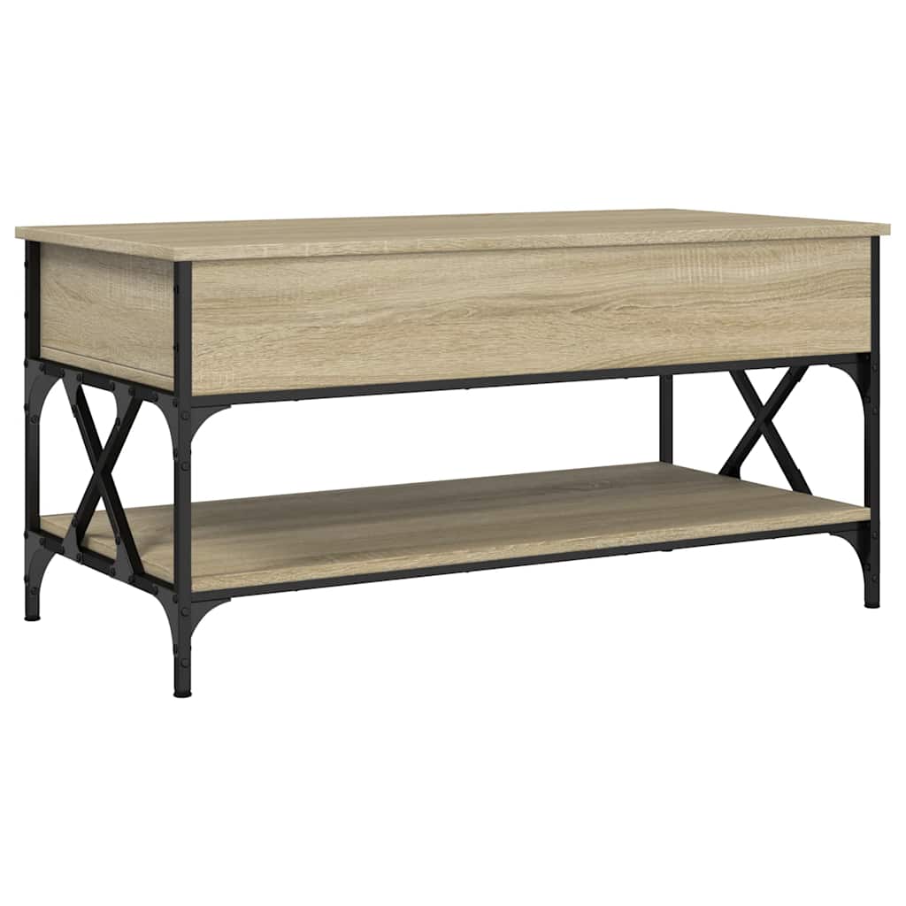 Stolić za kavu boja hrasta sonome 100x50x50 cm od drva i metala