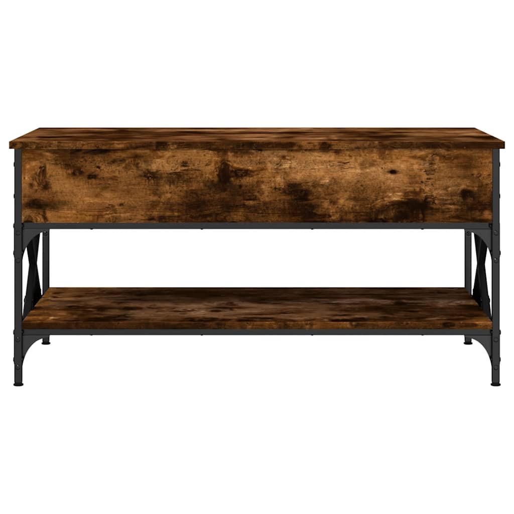 Stolić za kavu boja hrasta 100 x 50 x 50 cm od drva i metala