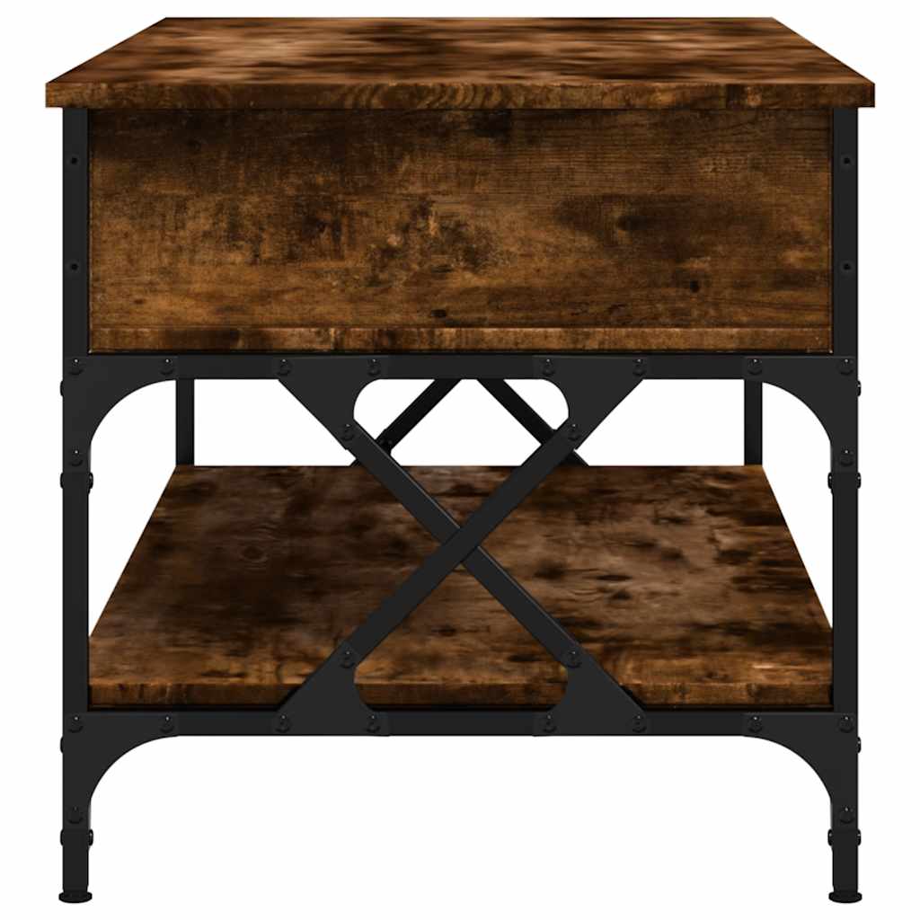 Stolić za kavu boja hrasta 100 x 50 x 50 cm od drva i metala