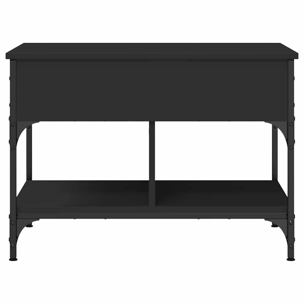 Stolić za kavu crni 70 x 50 x 50 cm konstruirano drvo i metal