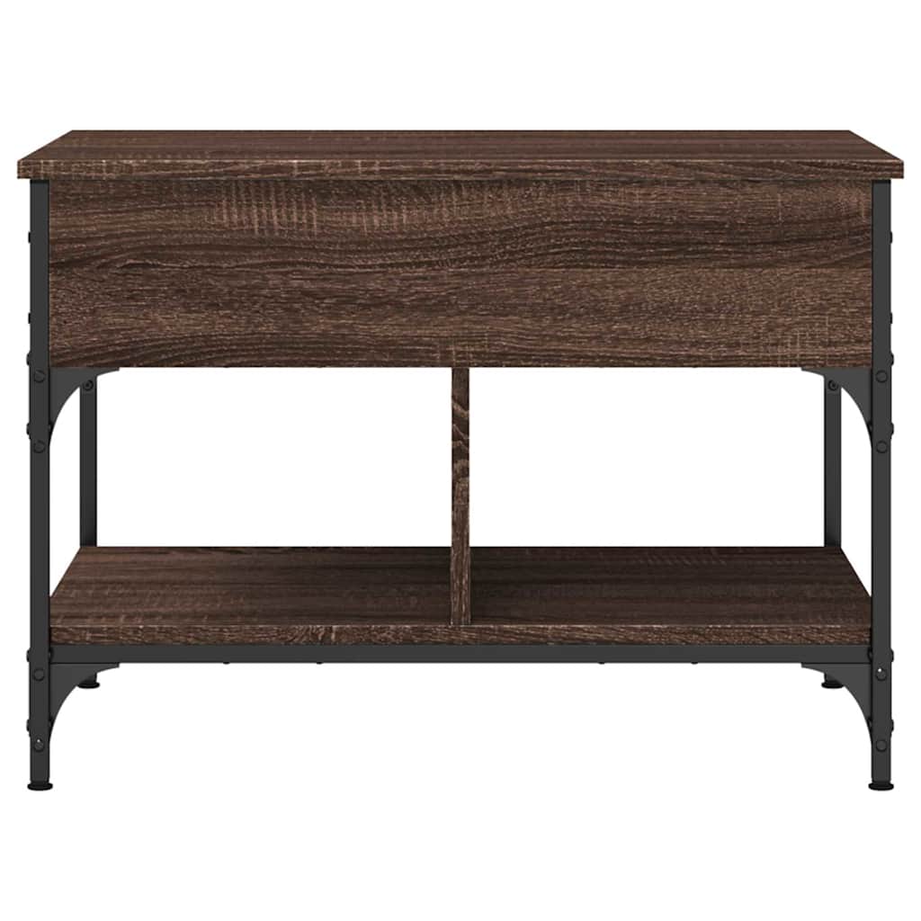 Stolić za kavu smeđa boja hrasta 70x50x50 cm od drva i metala
