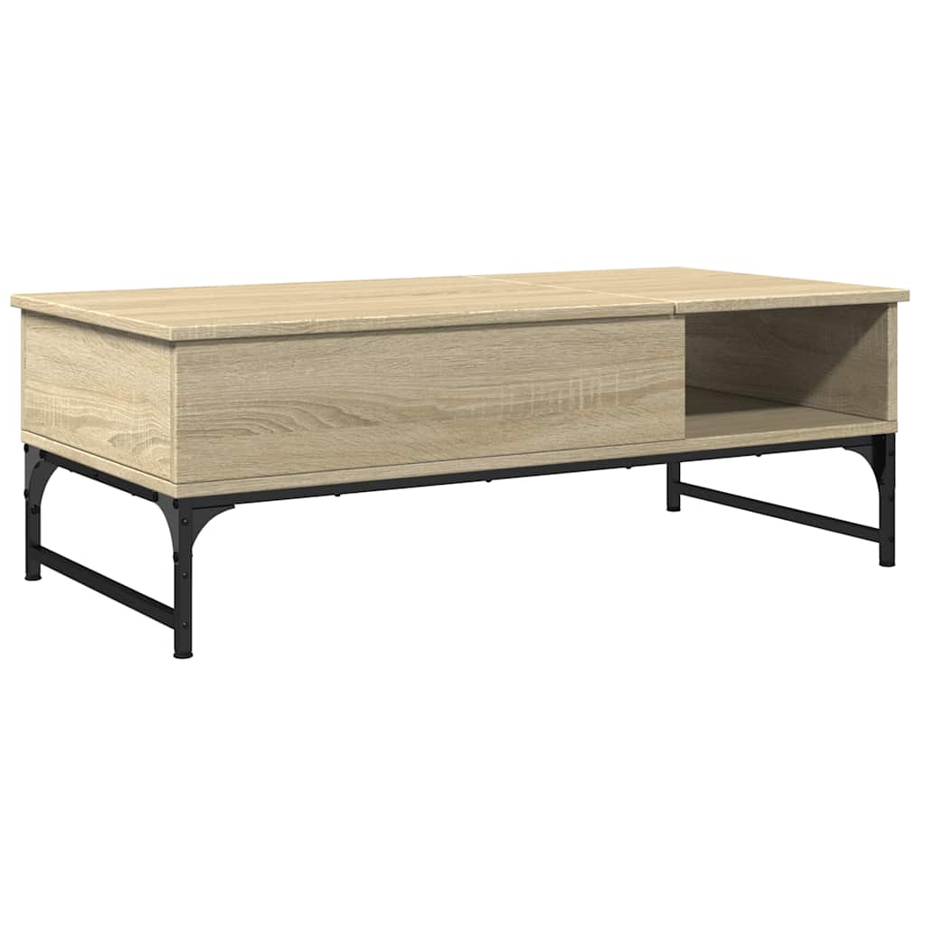 Stolić za kavu boja hrasta sonome 100x50x35 cm od drva i metala