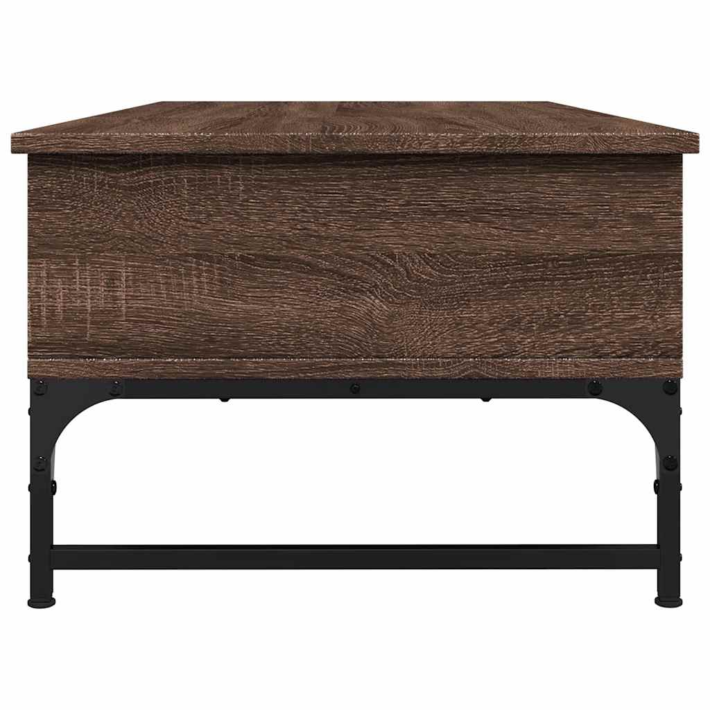 Stolić za kavu boja hrasta 100 x 50 x 35 cm od drva i metala
