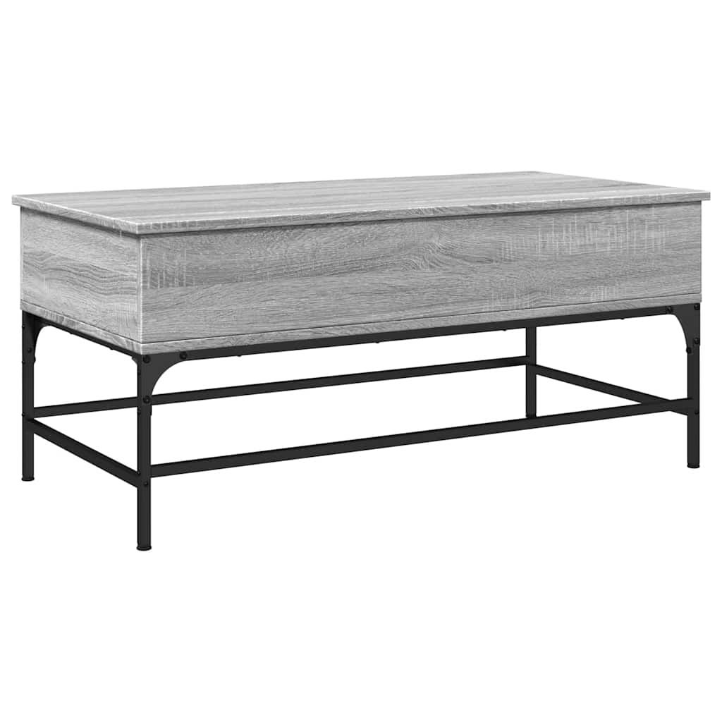 Stolić za kavu siva boja hasta 100x50x45 cm od drva i metala 100 x 50 x 45 cm