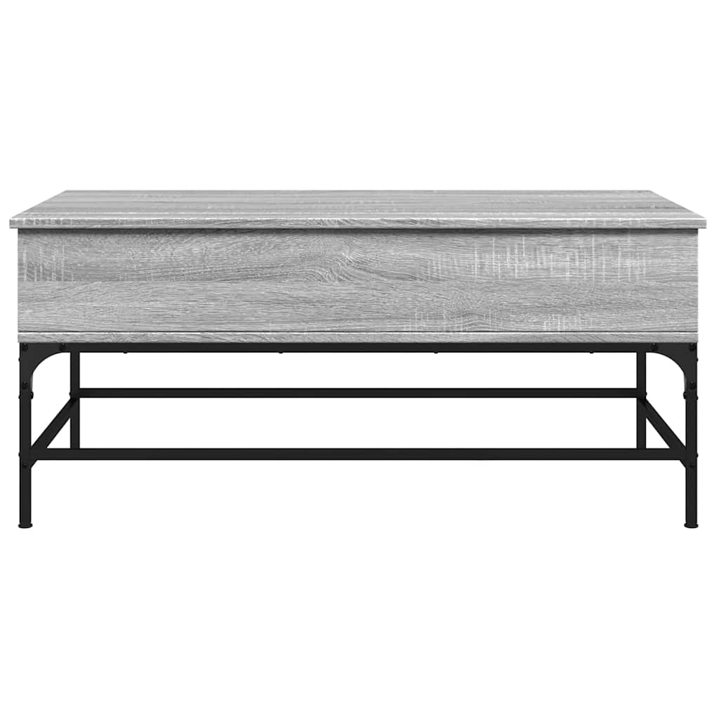 Stolić za kavu siva boja hasta 100x50x45 cm od drva i metala 100 x 50 x 45 cm