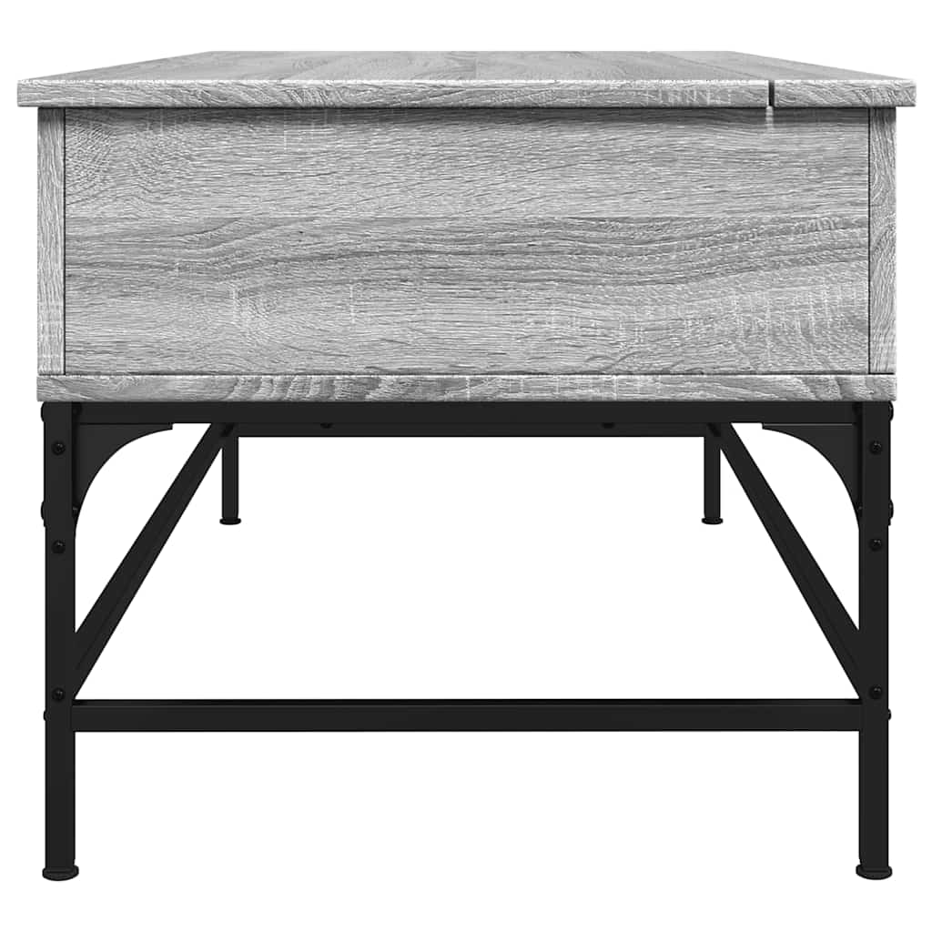 Stolić za kavu siva boja hasta 100x50x45 cm od drva i metala 100 x 50 x 45 cm