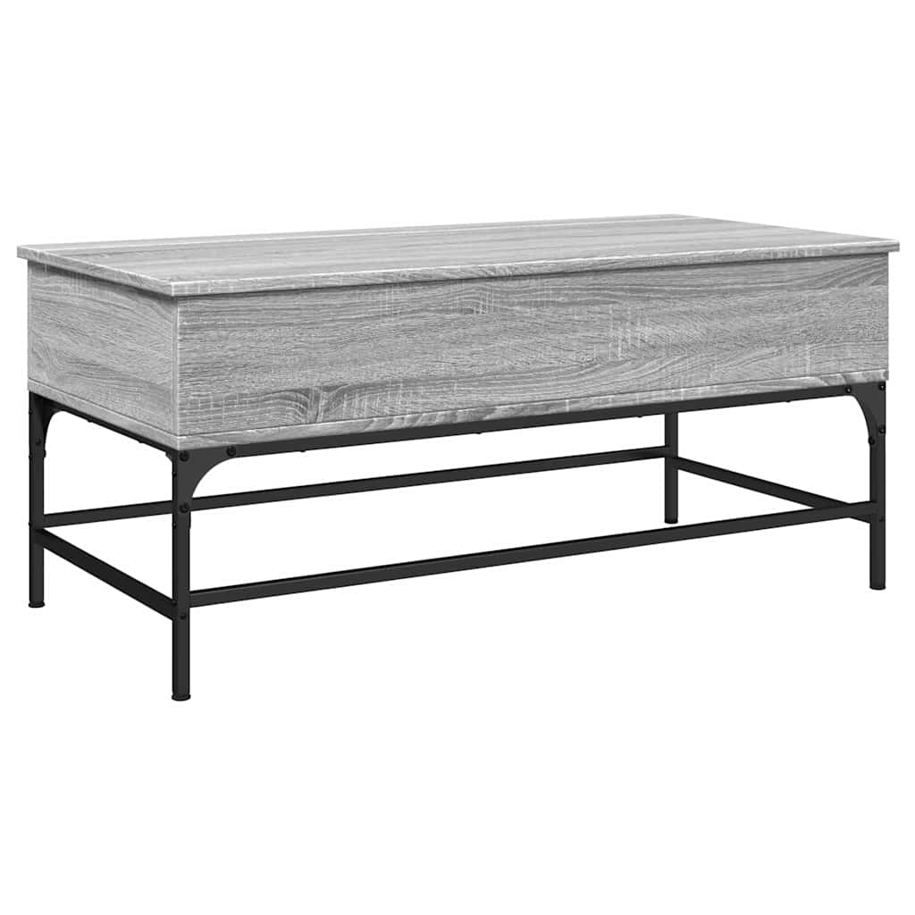 Stolić za kavu siva boja hasta 100x50x45 cm od drva i metala 100 x 50 x 45 cm