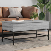 Stolić za kavu siva boja hasta 100x50x45 cm od drva i metala 100 x 50 x 45 cm