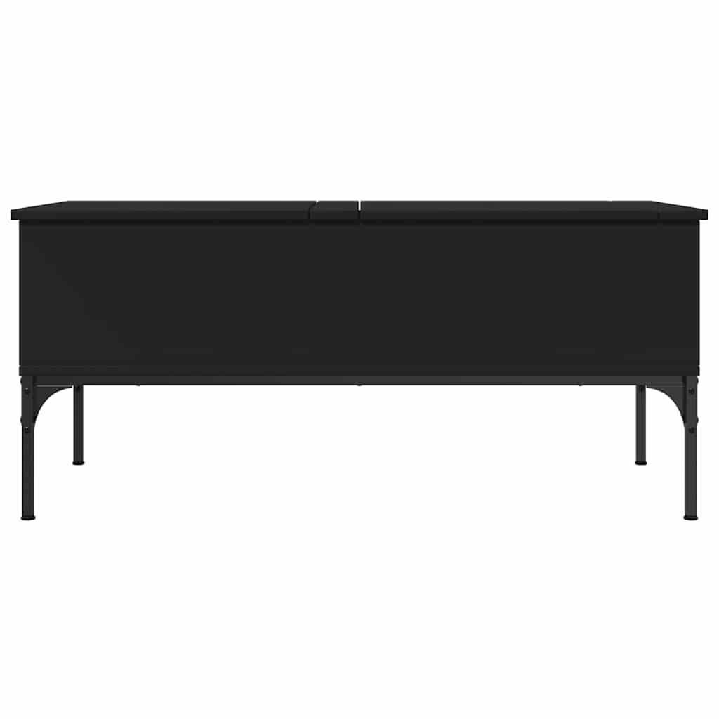 Stolić za kavu crni 100 x 50 x 45 cm konstruirano drvo i metala