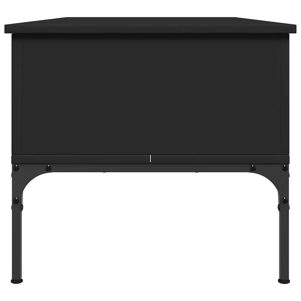 Stolić za kavu crni 100 x 50 x 45 cm konstruirano drvo i metala