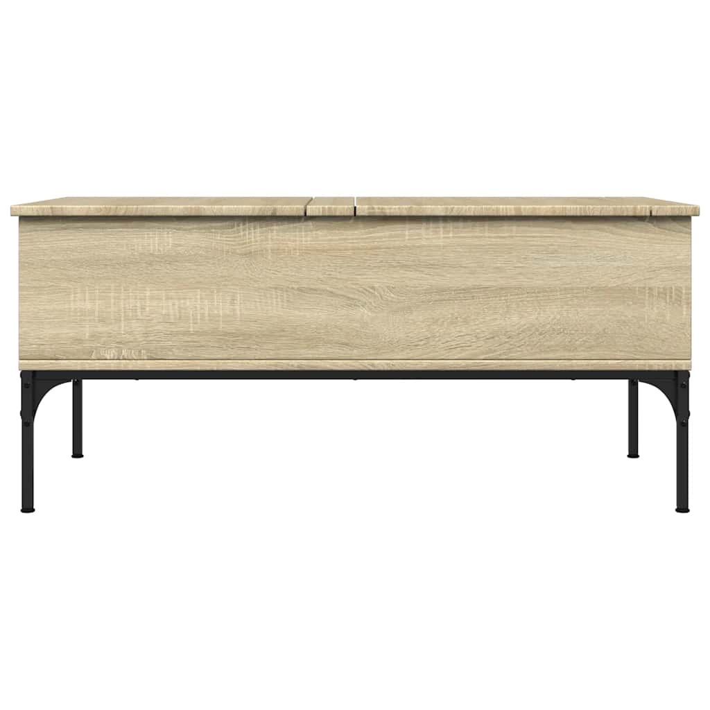 Stolić za kavu boja hrasta 100 x 50 x 45 cm od drva i metala