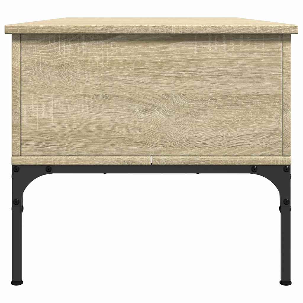 Stolić za kavu boja hrasta 100 x 50 x 45 cm od drva i metala