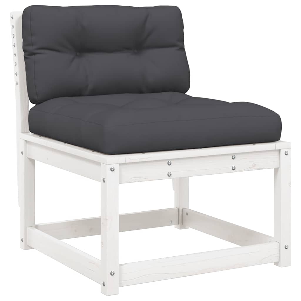 5-dijelni set vrtnih sofa s jastucima bijeli masivna borovina