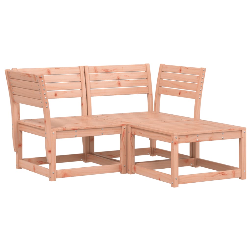 3-dijelni set vrtnih sofa od masivnog drva duglazije