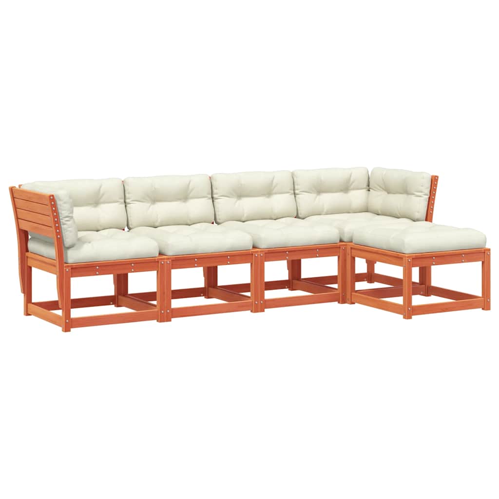 5-dijelni set vrtnih sofa od masivne borovine