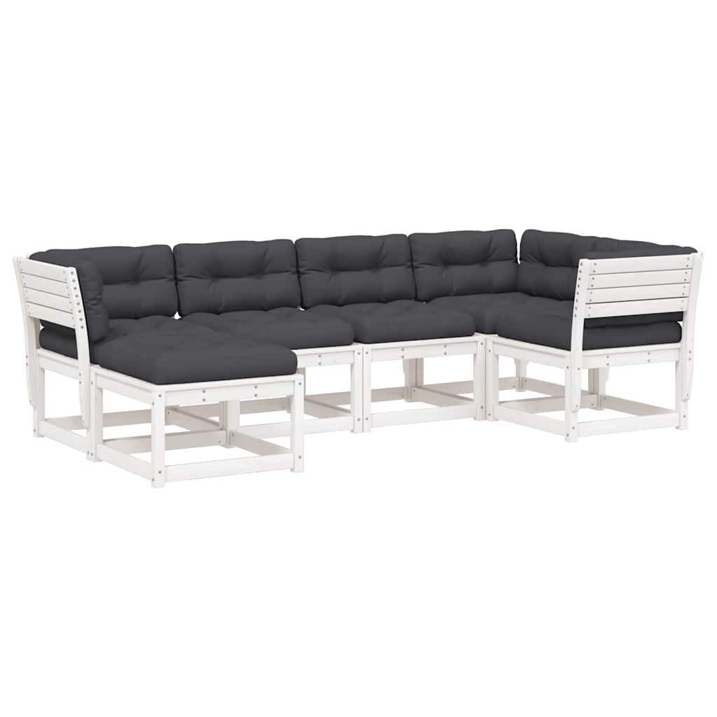 6-dijelni set vrtnih sofa od masivnog drva duglazije