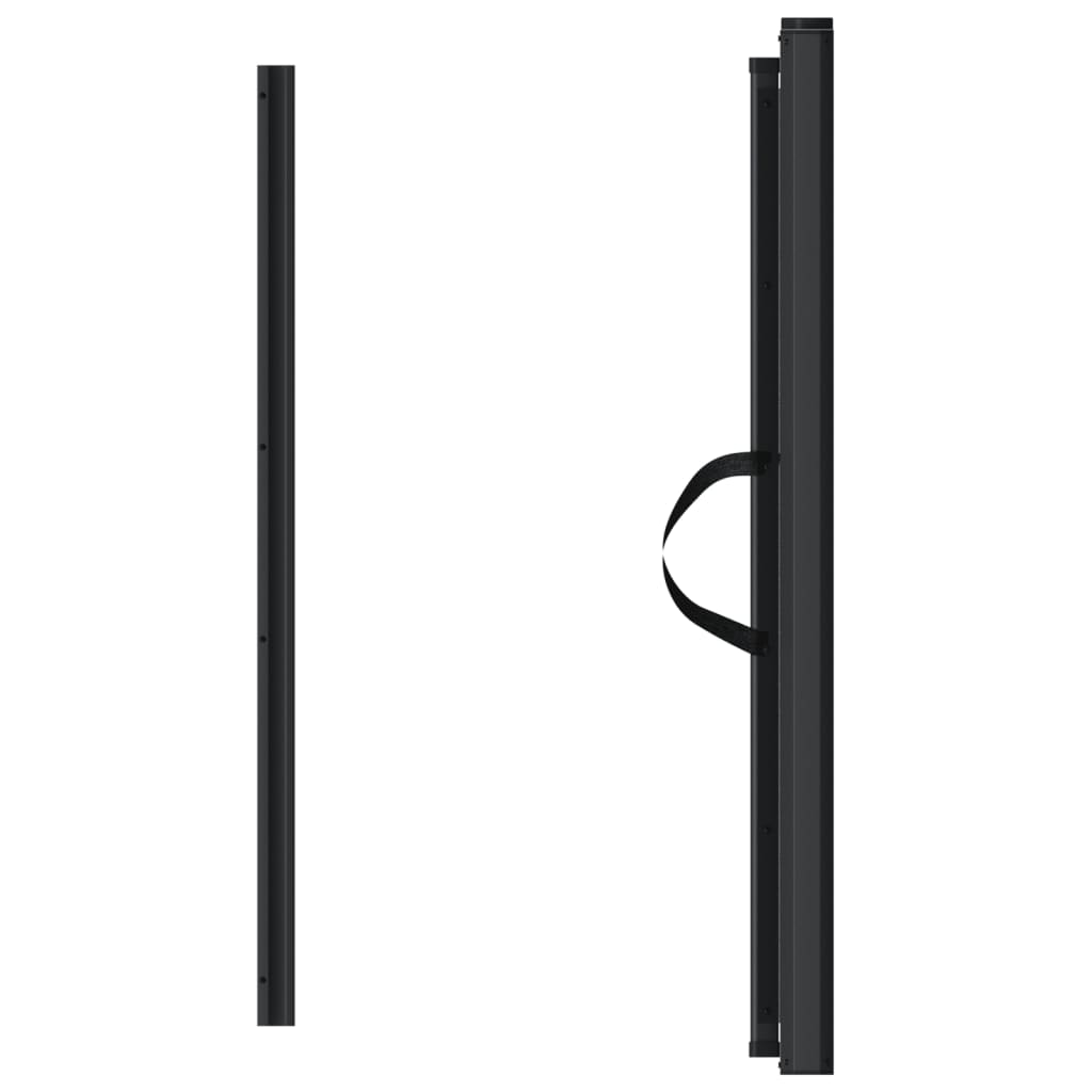 Uvlačiva vrata za kućne ljubimce crna 117,5x125 cm