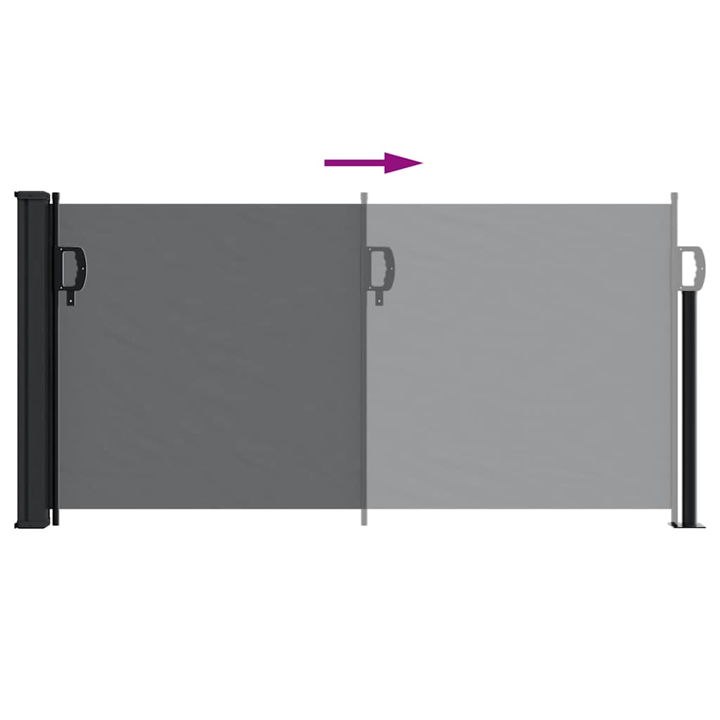 Bočna tenda na uvlačenje crna 100 x 300 cm