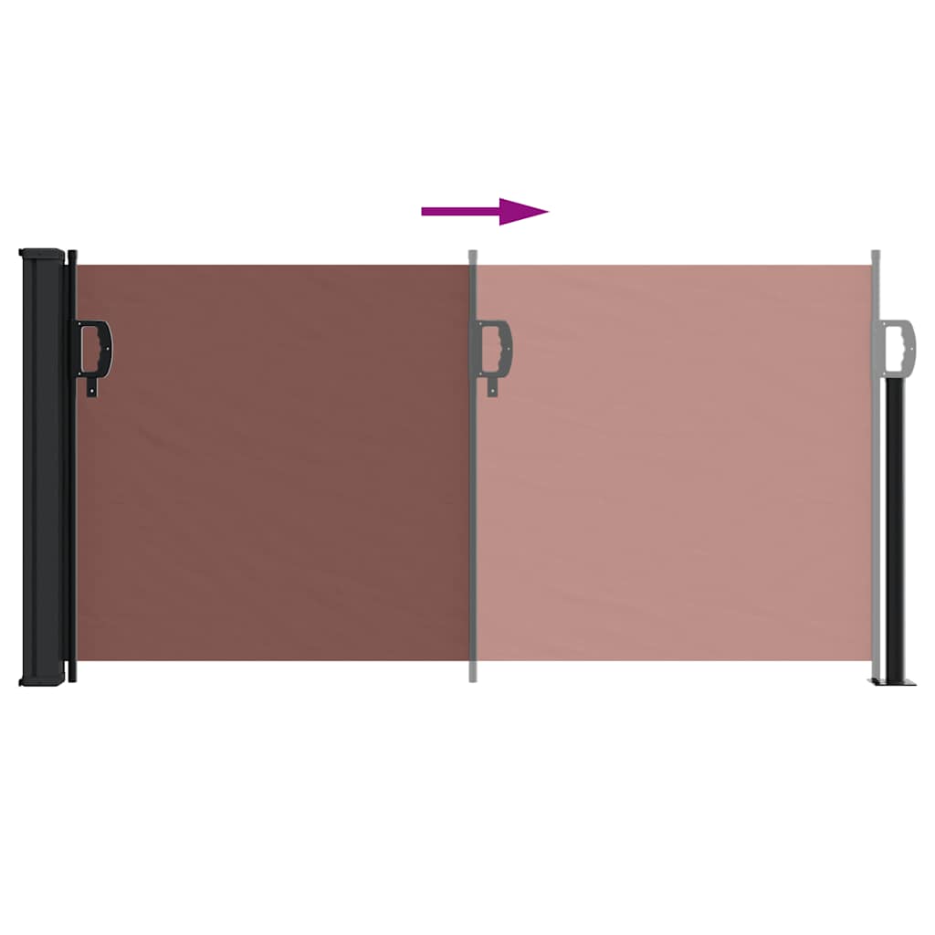 Bočna tenda na uvlačenje smeđa 100 x 300 cm