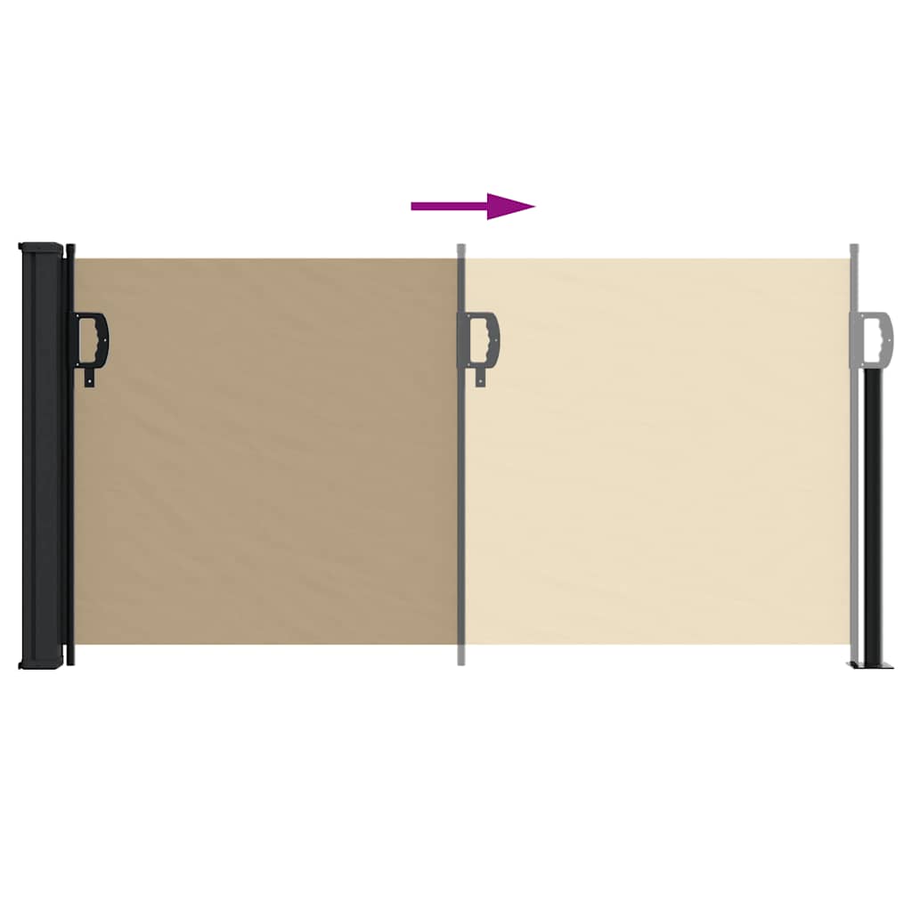 Bočna tenda na uvlačenje bež 100 x 300 cm