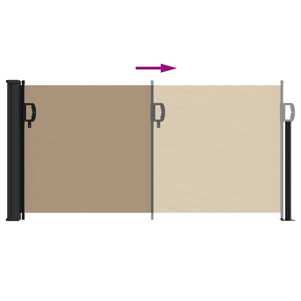 Bočna tenda na uvlačenje smeđesiva 100 x 300 cm
