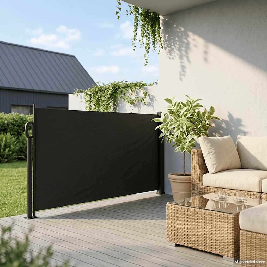 Bočna tenda na uvlačenje crna 117 x 300 cm