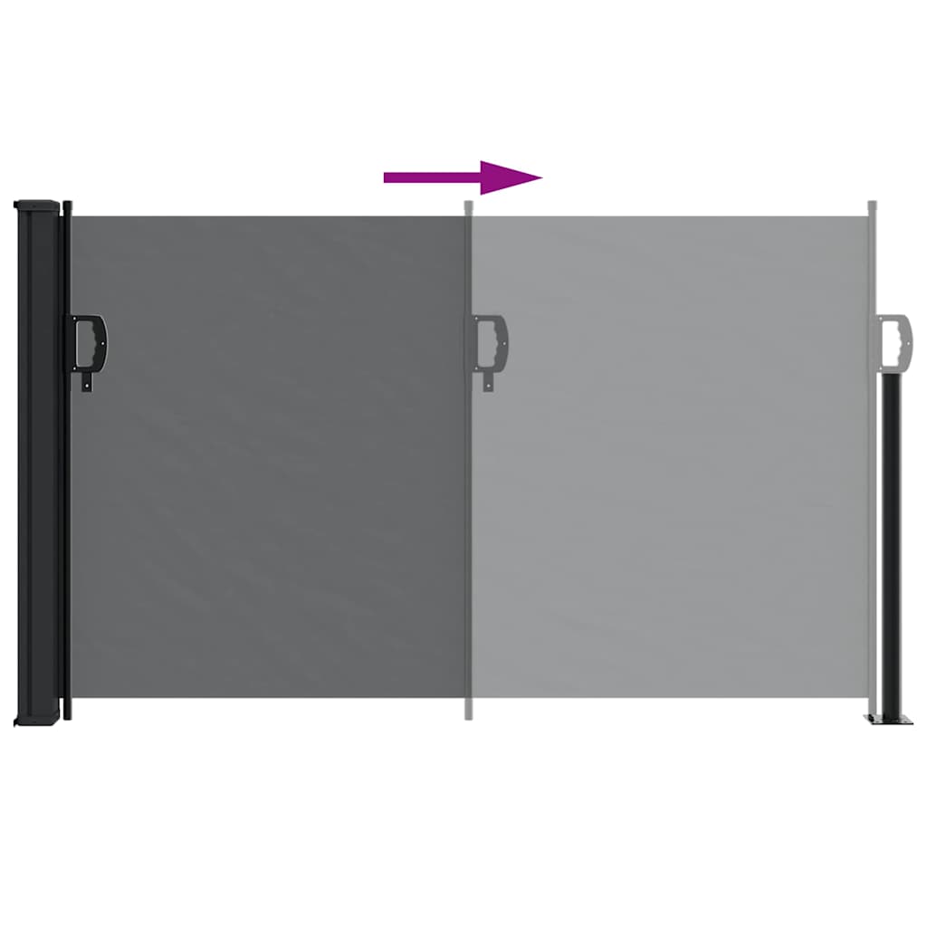 Bočna tenda na uvlačenje crna 117 x 300 cm