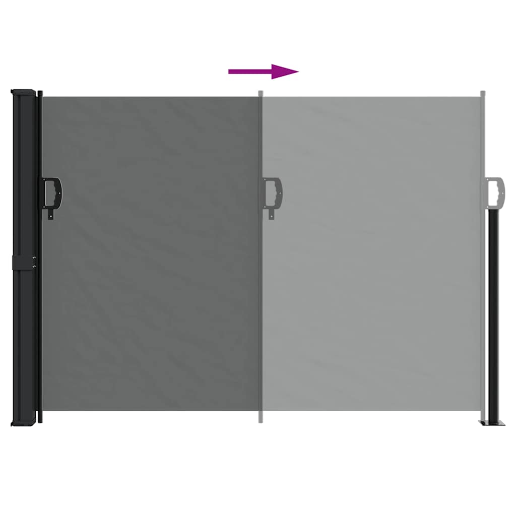 Uvlačna bočna tenda antracit boje 140x300 cm