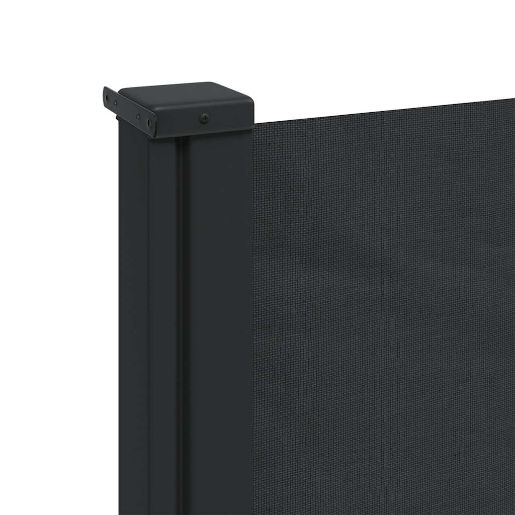 Bočna tenda na uvlačenje crna 100 x 500 cm