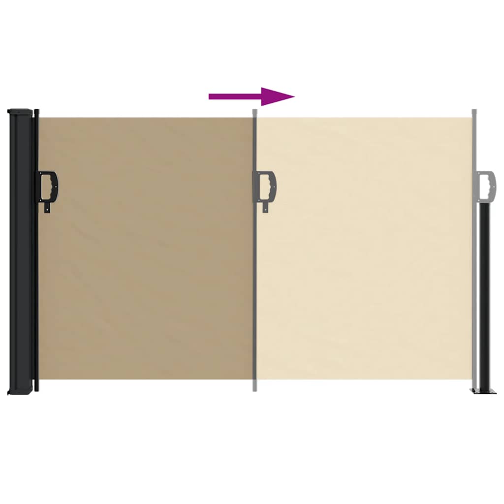 Bočna tenda na uvlačenje bež 120 x 500 cm