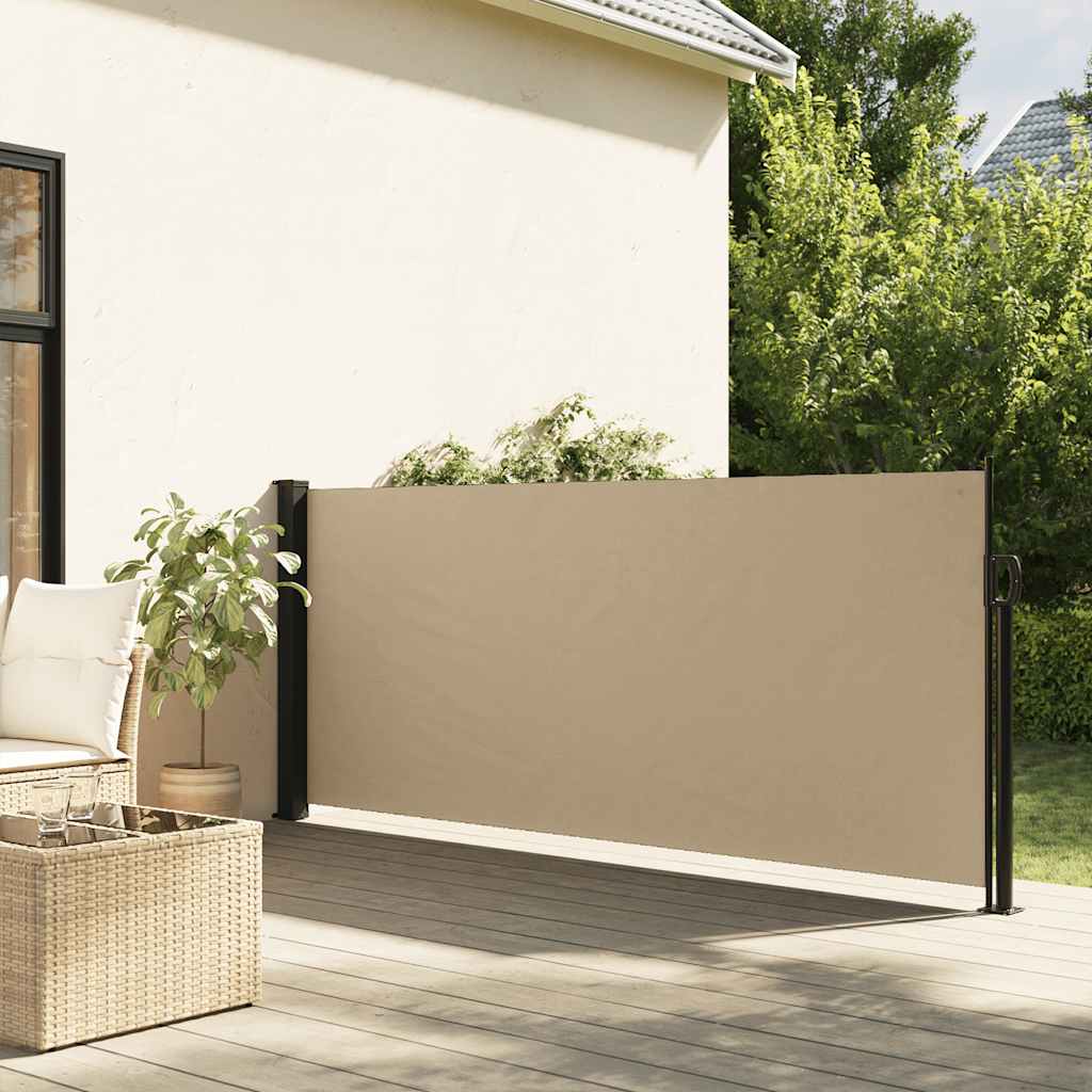 Bočna tenda na uvlačenje bež 120 x 500 cm