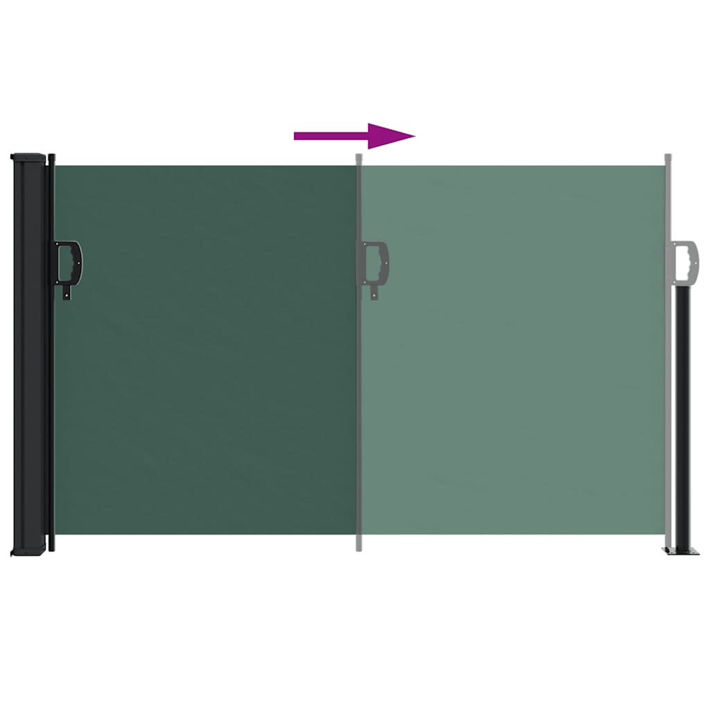 Bočna tenda na uvlačenje tamnozelena 120 x 500 cm