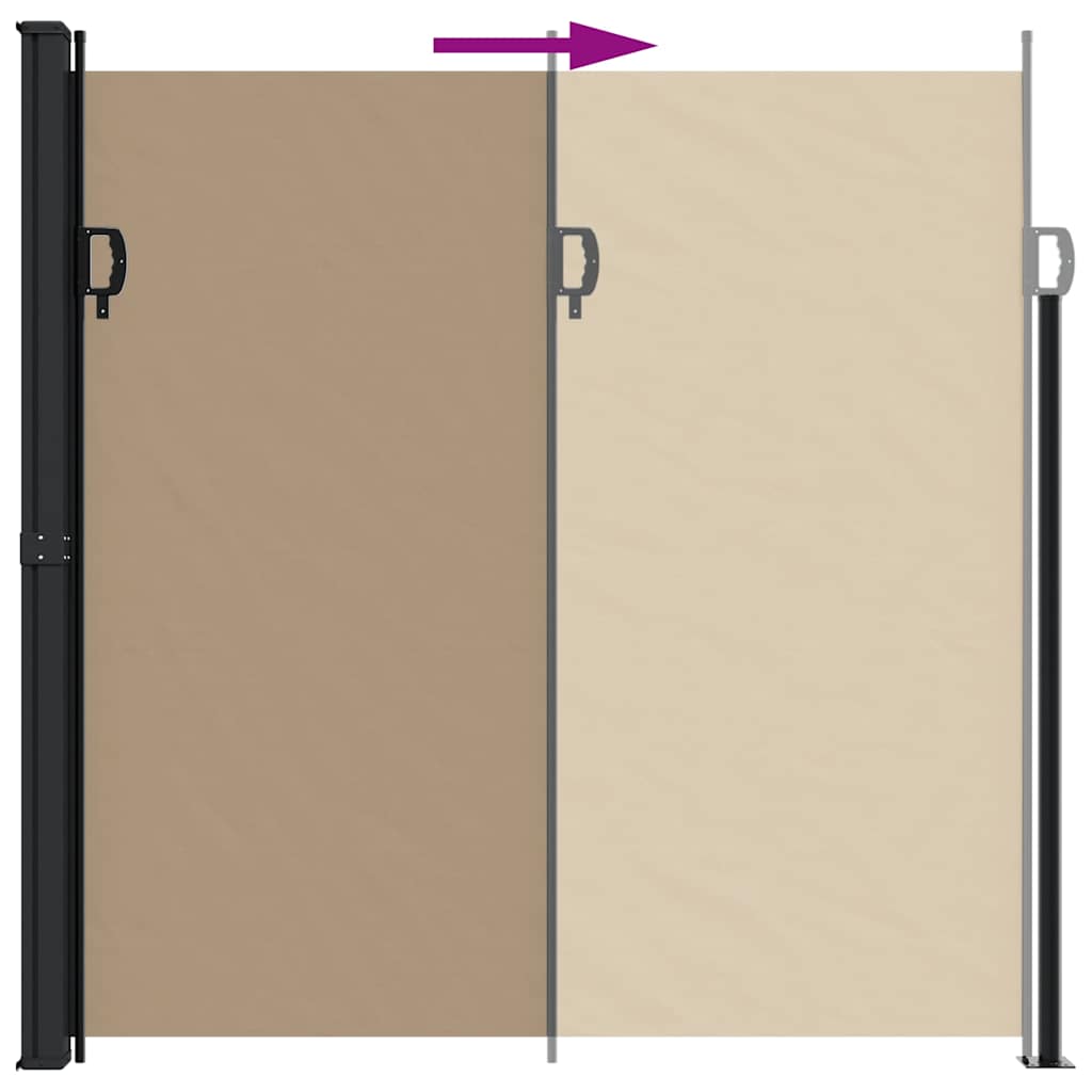 Bočna tenda na uvlačenje smeđesiva 200 x 500 cm