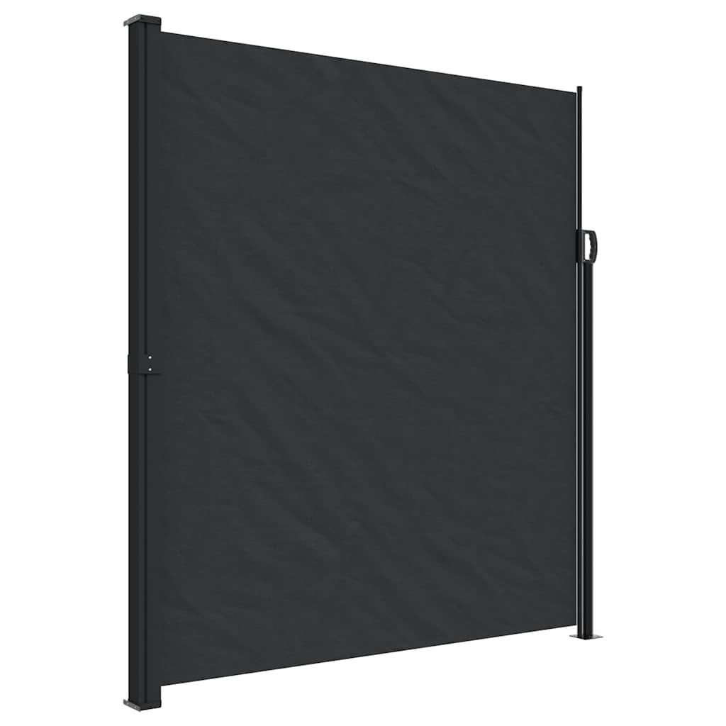 Bočna tenda na uvlačenje crna 220 x 500 cm