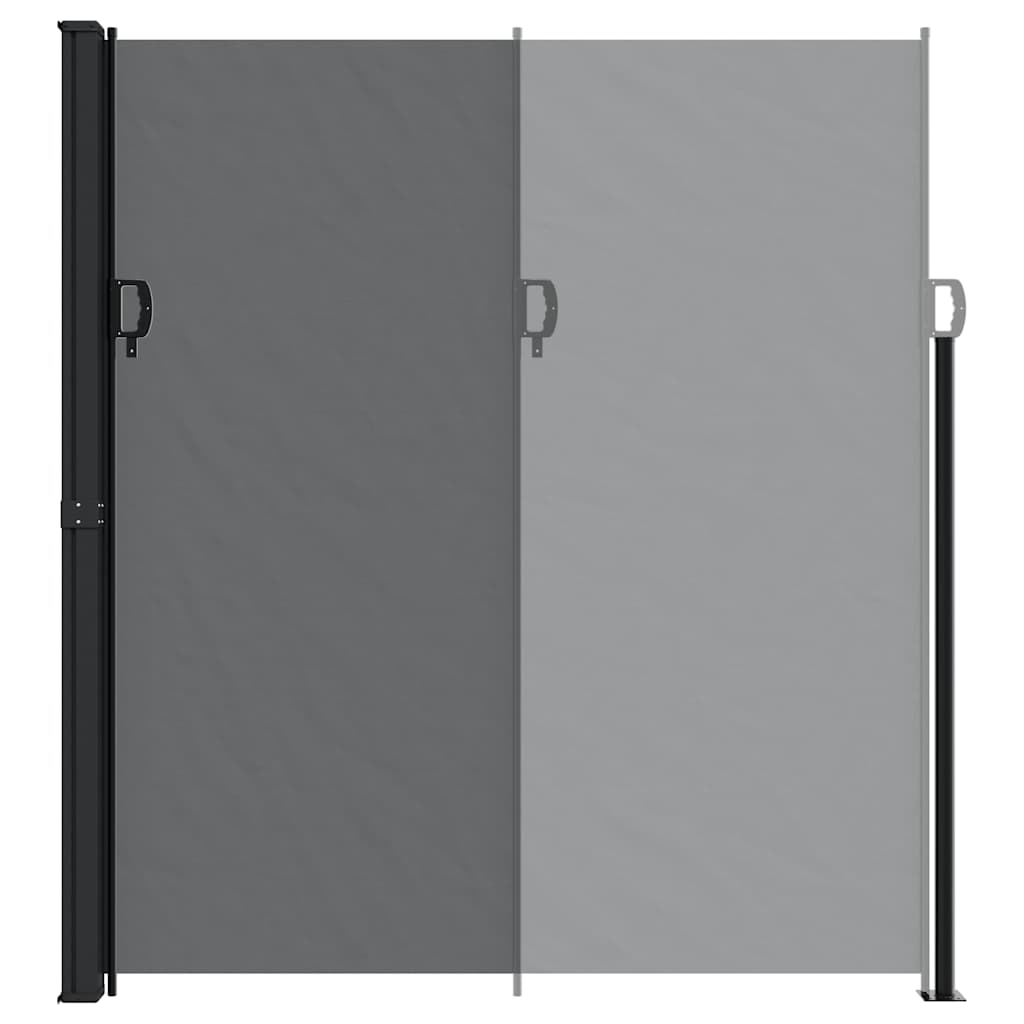 Bočna tenda na uvlačenje crna 220 x 500 cm