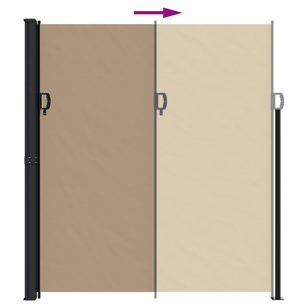 Bočna tenda na uvlačenje smeđesiva 220 x 500 cm